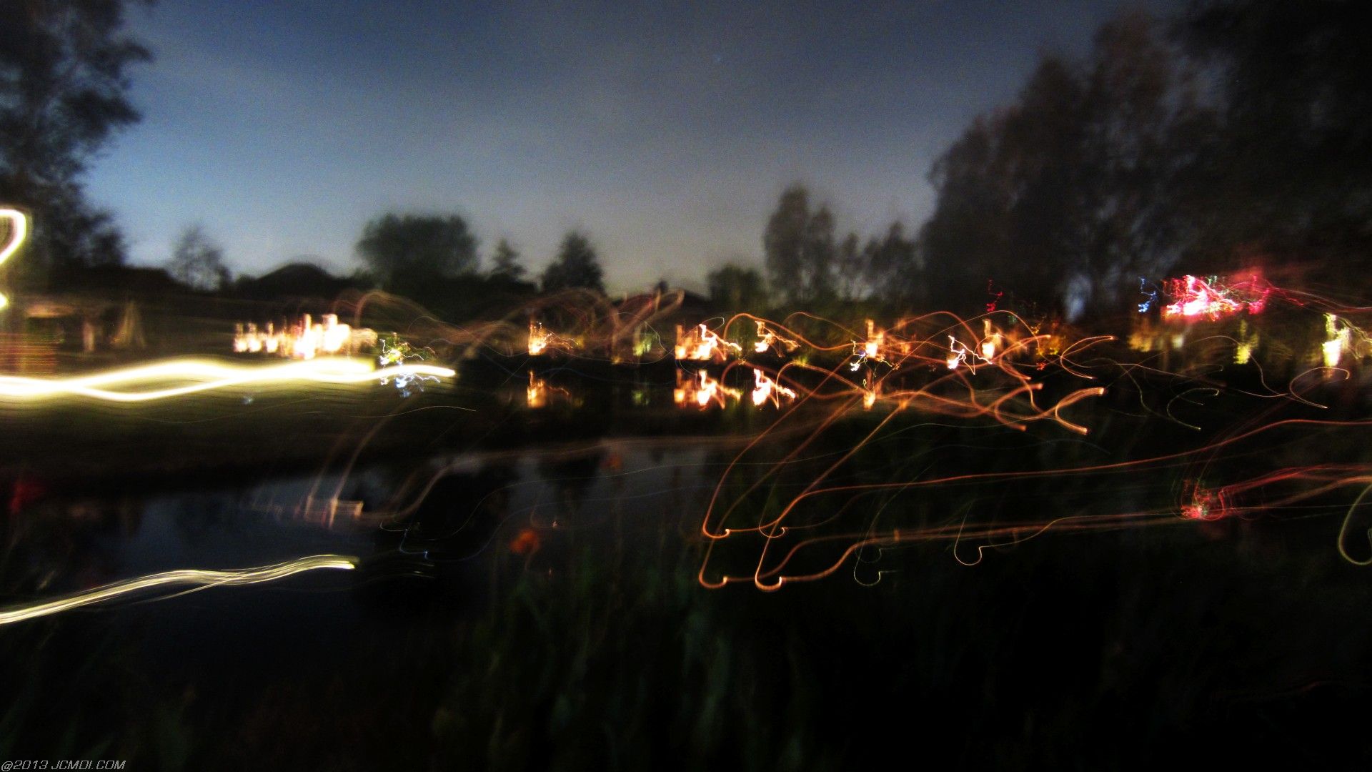 Bridgeport Lake Night abstract motion image